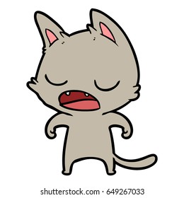 caricatura de gato parlante