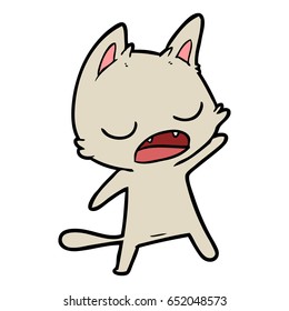 caricatura de gato parlante