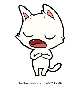 Cartoon der sprechenden Katze