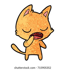 Cartoon der sprechenden Katze