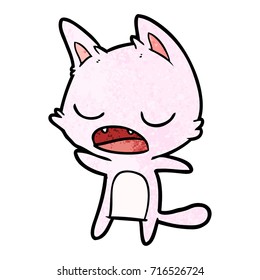 caricatura de gato parlante