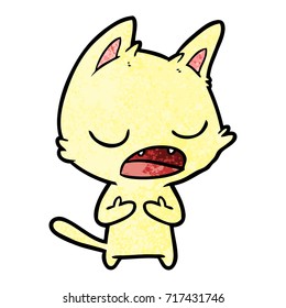 Cartoon der sprechenden Katze