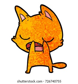 caricatura de gato parlante