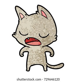 Cartoon der sprechenden Katze