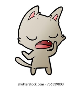 Cartoon der sprechenden Katze