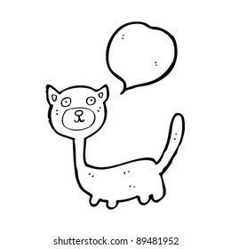 desenho animado de gato falante