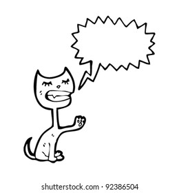 caricatura de gato parlante
