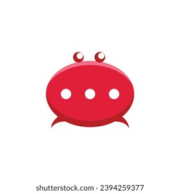 diseño de logotipo abstracto de garabatos de chat.