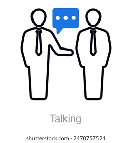 Concepto de icono de conversación y chat