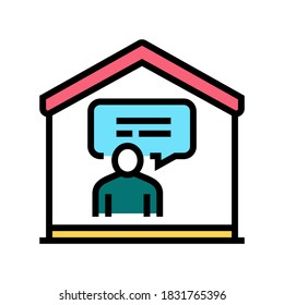 talking and communication color icon vector. talking and communication sign. isolated symbol illustration