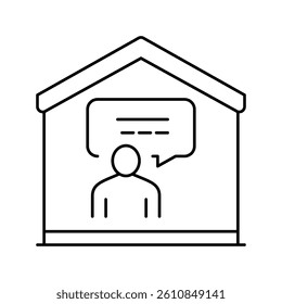 talking and communication line icon vector. talking and communication sign. isolated contour symbol black illustration