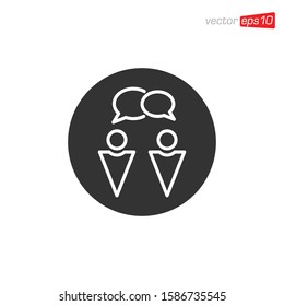 Talking Community Icon Design Vector