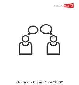 Talking Community Icon Design Vector