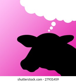 the talking cow - vector illustration