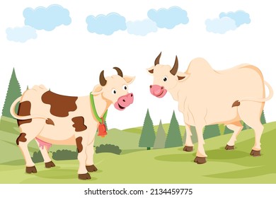 744 Cow Cartoon Talking Images, Stock Photos & Vectors 