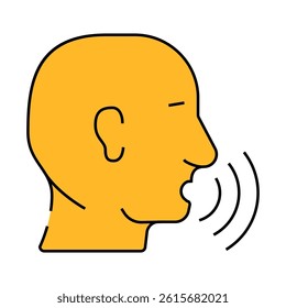 talking and discussing human line icon vector. talking and discussing human sign. isolated symbol illustration