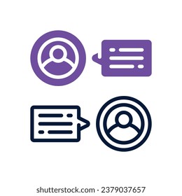 talking dual tone icon. vector icon for your website, mobile, presentation, and logo design.