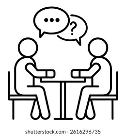 Talking each other vector isolated on a white background