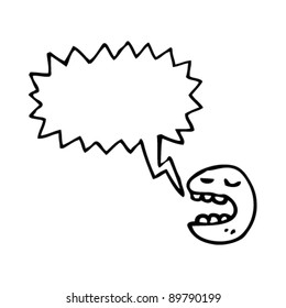 talking emoticon face cartoon