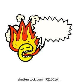 personaje de la caricatura de la cara de emoticono hablando