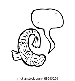 caricatura de peces parlantes