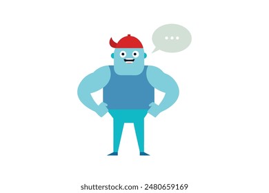 talking fit character vector artwork  image 