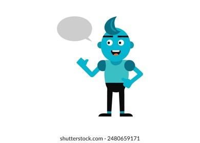 talking fit character vector artwork  image 