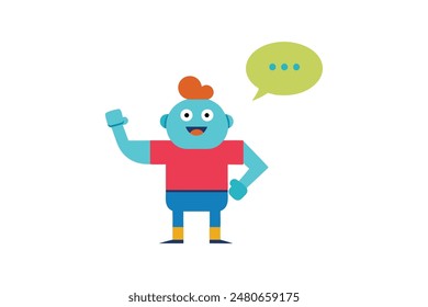 talking fit character vector artwork  image 