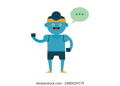 Imagen de arte de Vector de personaje de talla parlante 