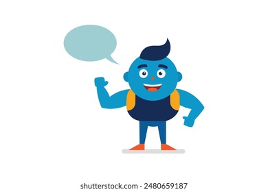Talking Fit Charakter Vektorgrafik Artwork Bild 