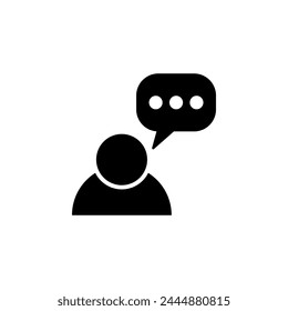 Talking flat vector icon. Simple solid symbol isolated on white background