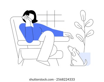 Talking to a friend isolated cartoon vector illustrations. Beautiful girl calling her friend by smartphone, home routine, daily chores, relaxing time, online chatting vector cartoon.