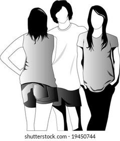 Talking girls and boy