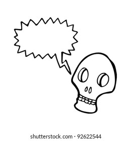 talking graffiti style skull