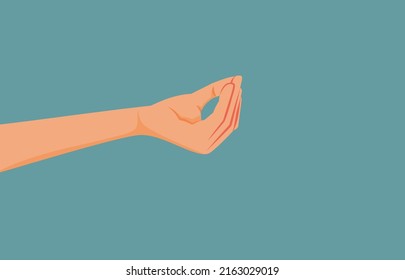 
Talking with Hands Vector Concept Cartoon Illustration. Sign gesture in nonverbal communication system
