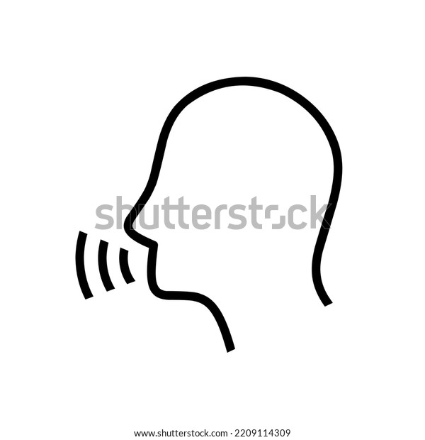 Talking Head Vector Icon Talking Head Stock Vector (Royalty Free ...