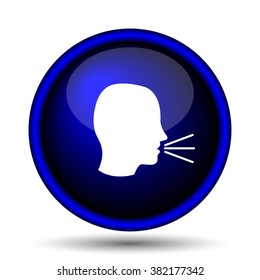 Talking icon. Internet button on white background. EPS10 vector
