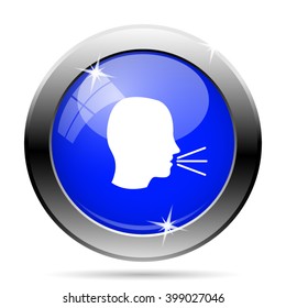 Talking icon. Internet button on white background. EPS10 vector