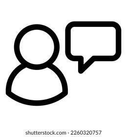sprechendes Symbol oder Logo einzeln auf Zeichen, Vektorgrafik - hochwertige Vektorsymbole mit schwarzem Hintergrund