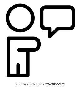 icono de conversación o logotipo símbolo de signo aislado ilustración vectorial - iconos vectoriales de estilo negro de alta calidad