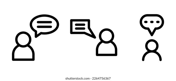 talking icon or logo isolated sign symbol vector illustration - high quality black style vector icons
