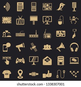 Talking icons set. Simple style of 36 talking vector icons for web for any design