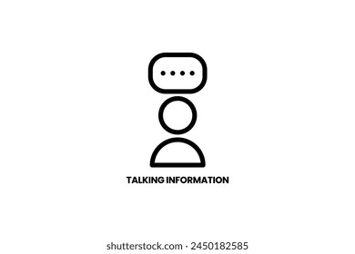 talking information e-commerce online outline style icon