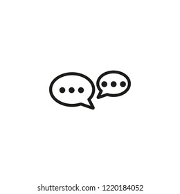 Talking line icon. Conversation, message, speech bubble. Dialog concept. Can be used for topics like internet communication, interaction, discussion