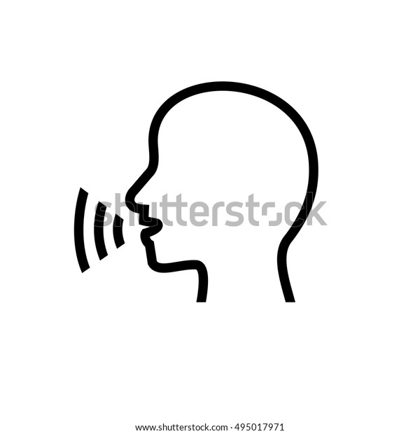 Talking Line Icons Stock Vector (Royalty Free) 495017971