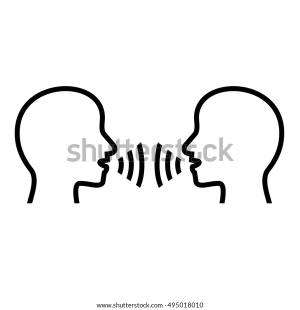 Talking Line Icons Stock Vector (Royalty Free) 495018010