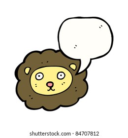 talking lion face