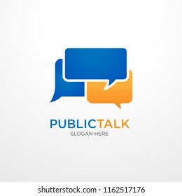 talking logo template with crattive concept use for business website brand or startup application identity vector eps 10
