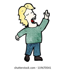 caricatura de hombre parlante