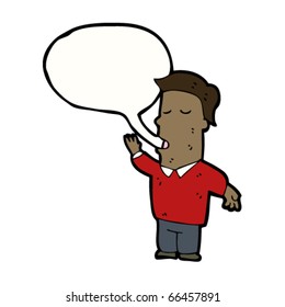 caricatura de hombre parlante